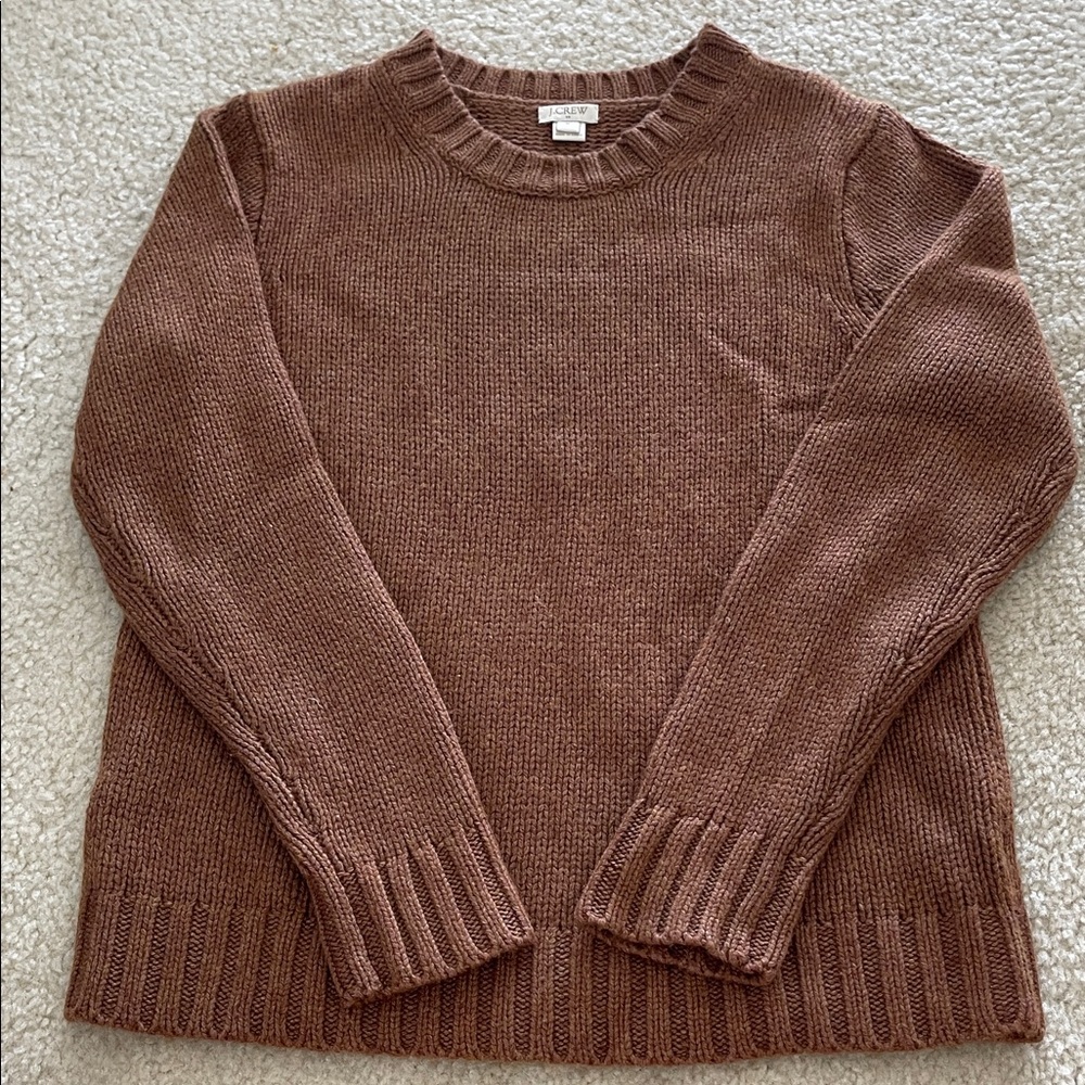 J.Crew Factory camel crewneck sweater
size medium